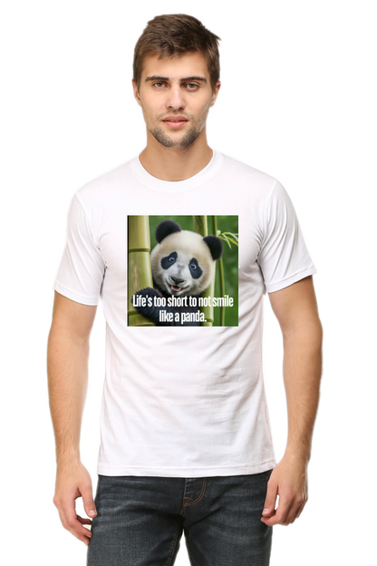 Smile Like A Panda Half Sleeve Tshirt