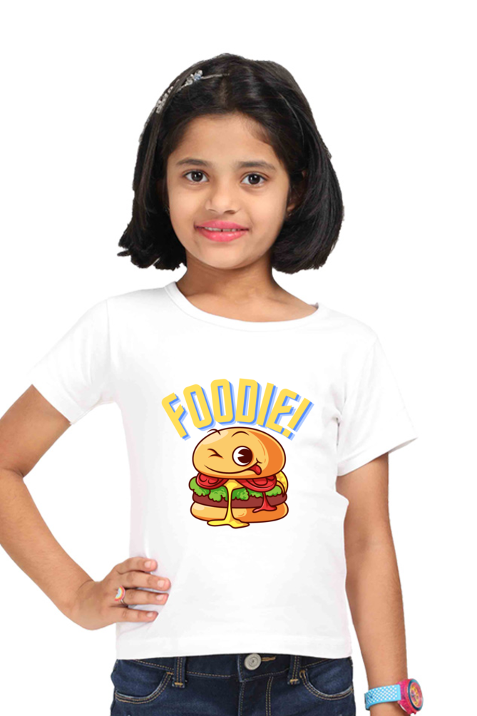 Burger Foodie Girls Half Sleeve T-Shirt