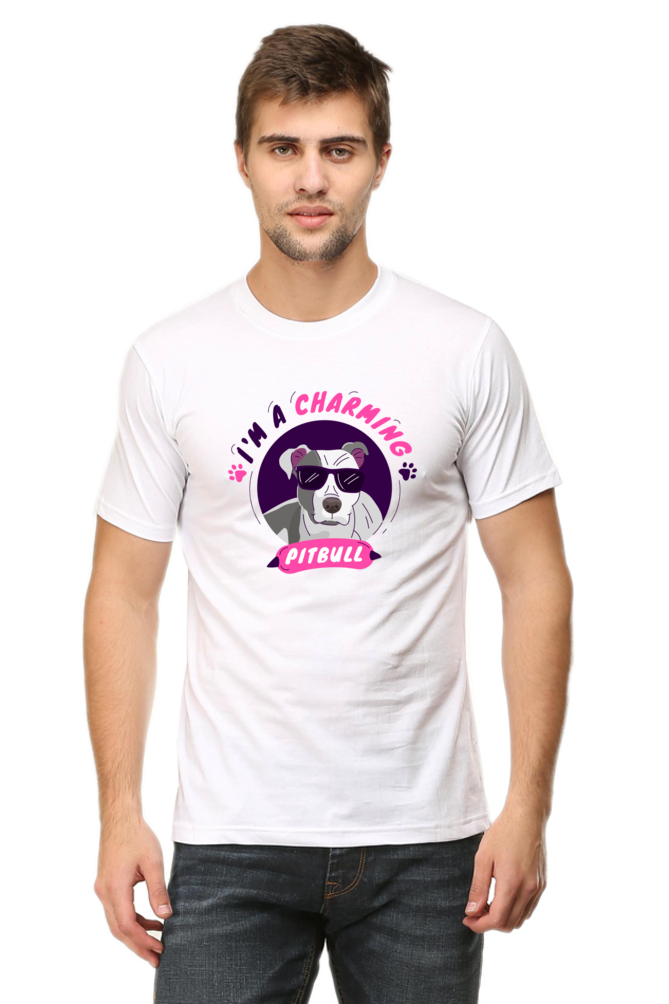 Charming Pitbull Half Sleeve T-Shirt