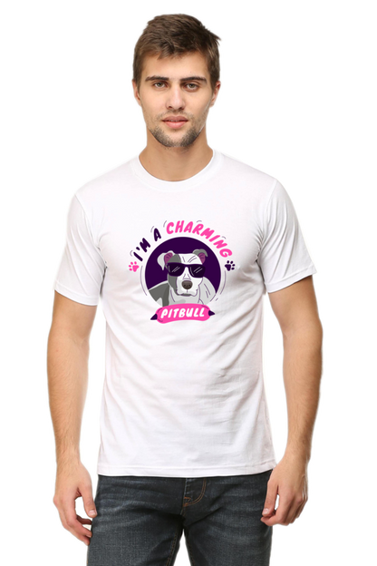 Charming Pitbull Half Sleeve T-Shirt