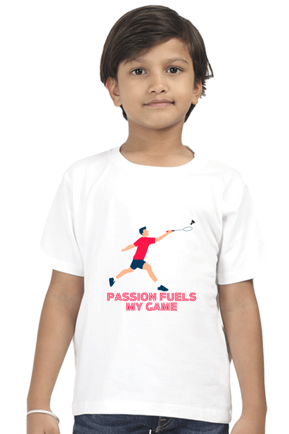 Passion Fuels My Game Kids Half Sleeve T-Shirt