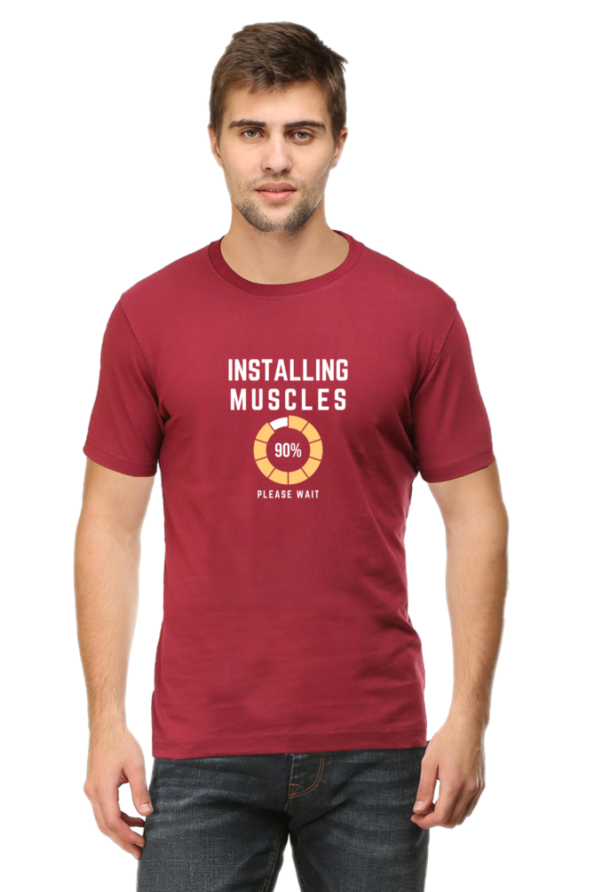 Installing Muscles Half Sleeve Tshirt