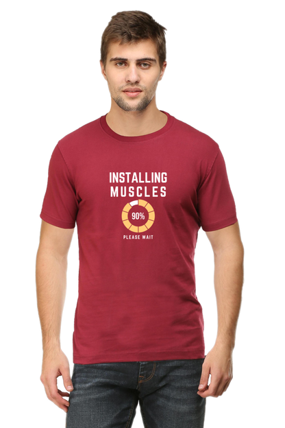 Installing Muscles Half Sleeve Tshirt