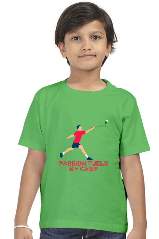 Passion Fuels My Game Kids Half Sleeve T-Shirt