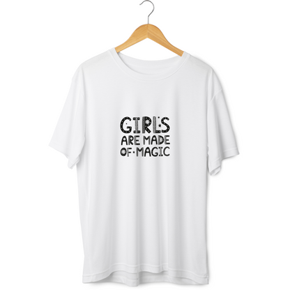 Girls Are Made Of Magic Kids Half Sleeve T-Shirt