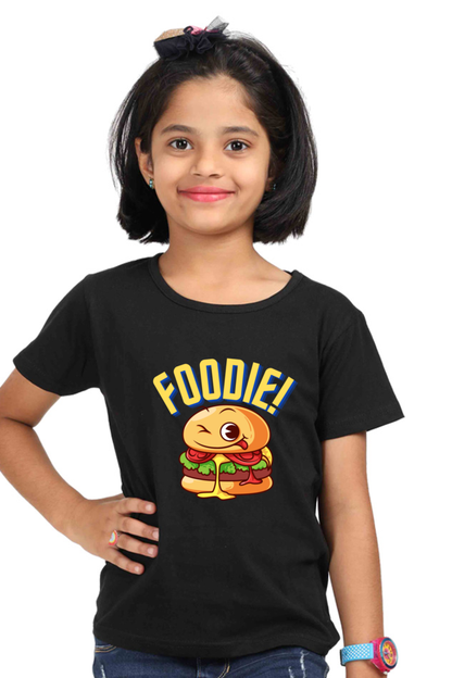 Burger Foodie Girls Half Sleeve T-Shirt