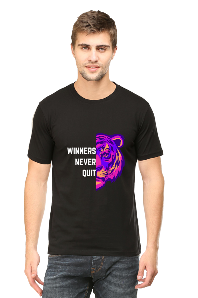 Champion Tigers Never Quit Half Sleeve T-Shirt