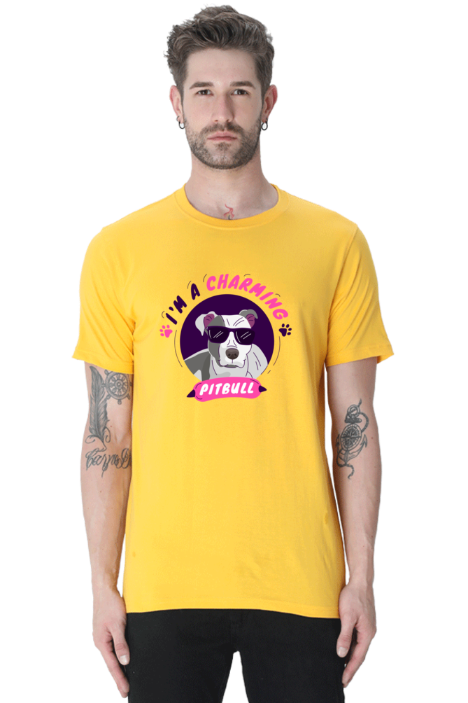 Charming Pitbull Half Sleeve T-Shirt