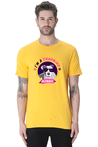 Charming Pitbull Half Sleeve T-Shirt