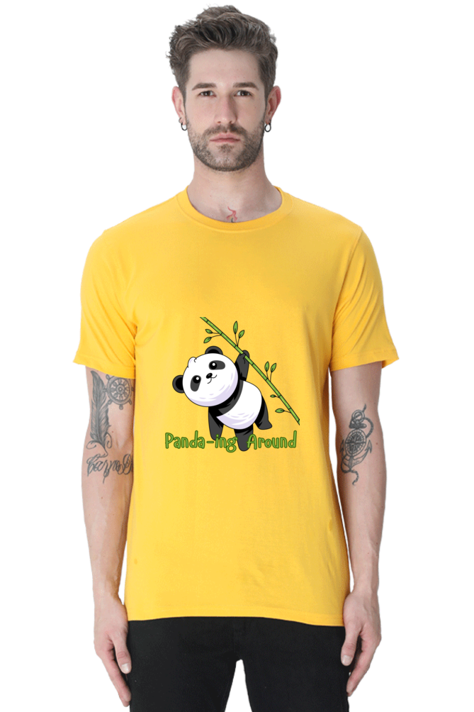 Panda-ing Around Half Sleeve Tshirt