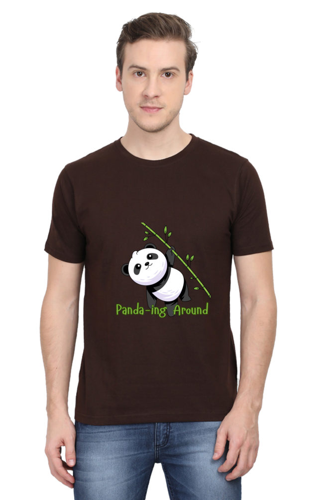 Panda-ing Around Half Sleeve Tshirt