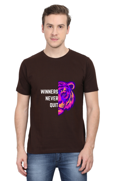 Champion Tigers Never Quit Half Sleeve T-Shirt