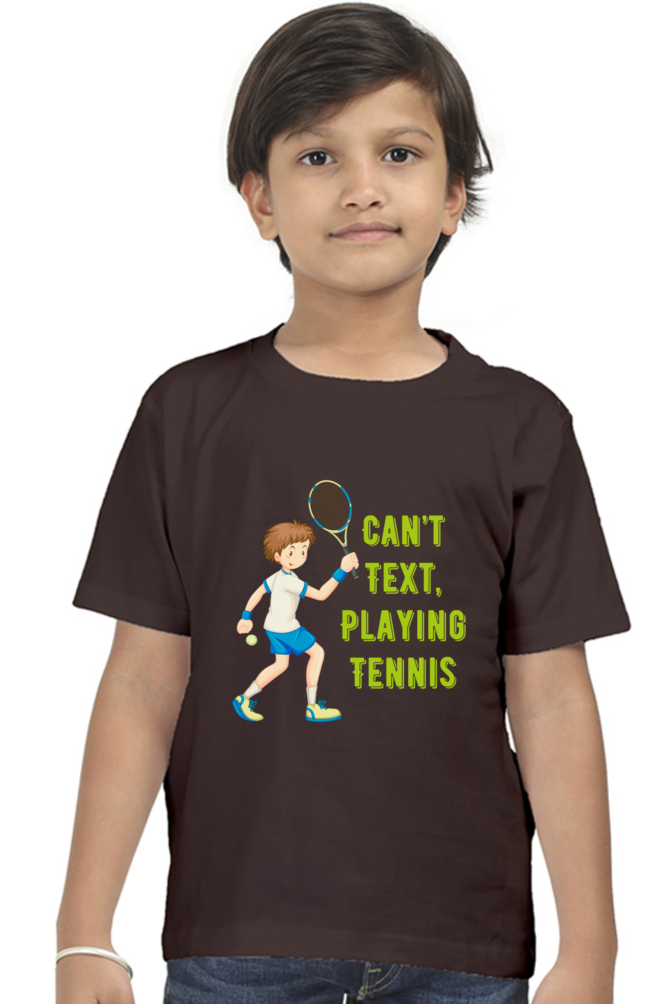 Can't Text Playing Tennis Kids Half Sleeve T-Shirt