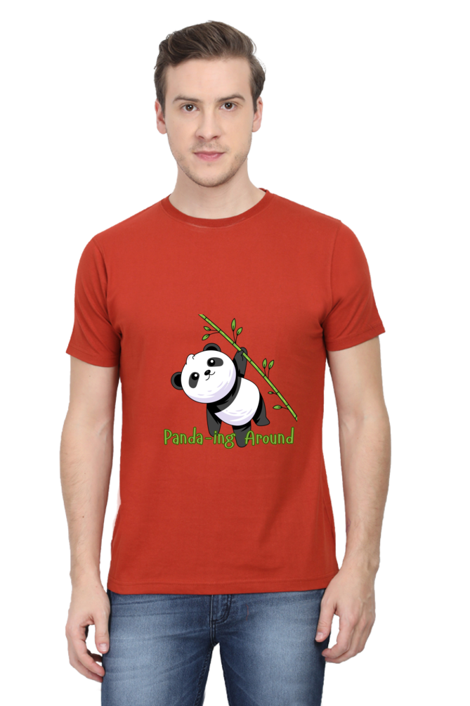 Panda-ing Around Half Sleeve Tshirt