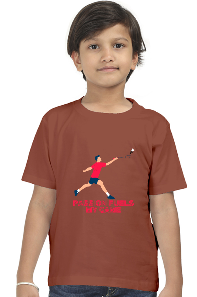 Passion Fuels My Game Kids Half Sleeve T-Shirt