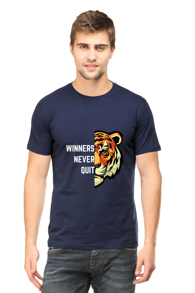 Tiger Spirit Collection Never Give Up Half Sleeve T-Shirt