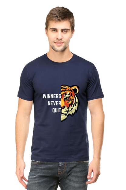 Tiger Spirit Collection Never Give Up Half Sleeve T-Shirt