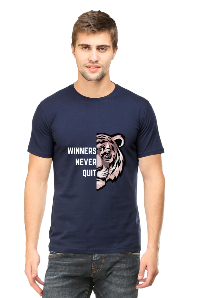 Roar of Resilience Winners Never Quit Half Sleeve T-Shirt