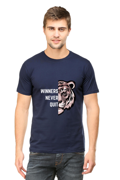 Roar of Resilience Winners Never Quit Half Sleeve T-Shirt