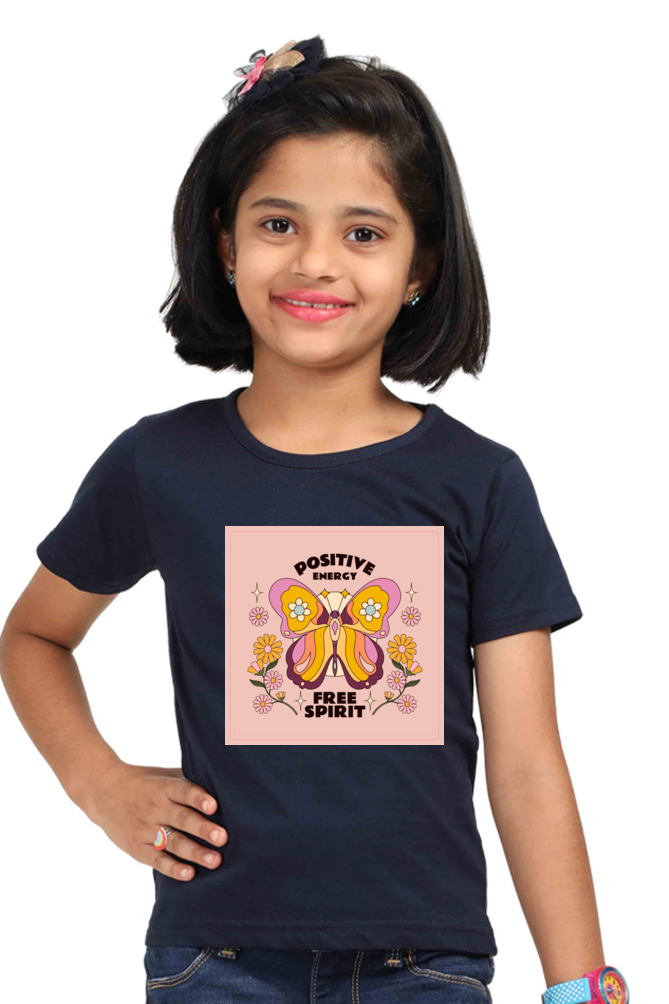 Positive Energy Free Spirit Kids Half Sleeve T-Shirt