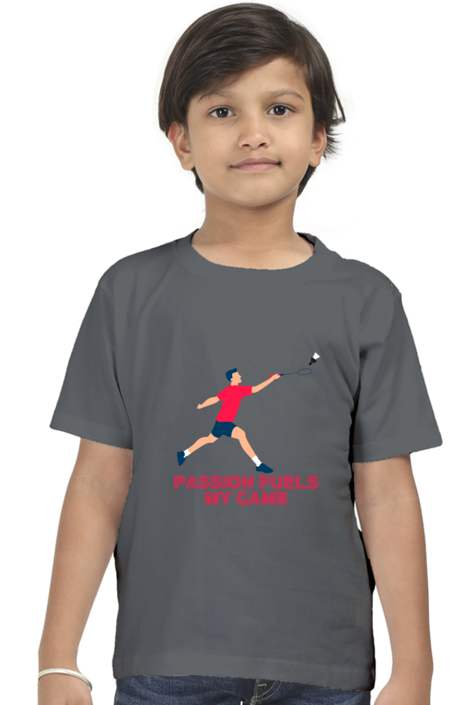 Passion Fuels My Game Kids Half Sleeve T-Shirt