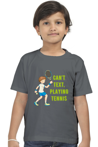 Can't Text Playing Tennis Kids Half Sleeve T-Shirt