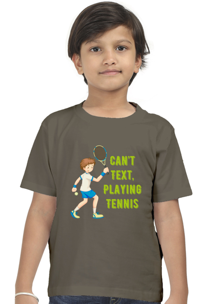 Can't Text Playing Tennis Kids Half Sleeve T-Shirt