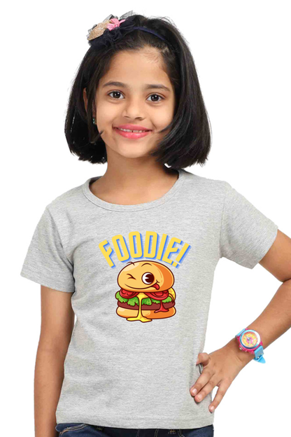 Burger Foodie Girls Half Sleeve T-Shirt