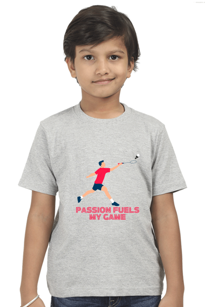 Passion Fuels My Game Kids Half Sleeve T-Shirt