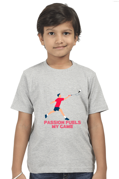 Passion Fuels My Game Kids Half Sleeve T-Shirt