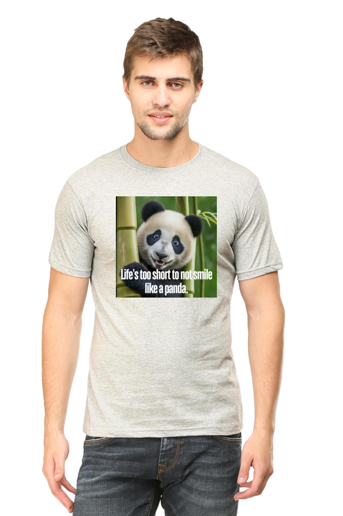 Smile Like A Panda Half Sleeve Tshirt