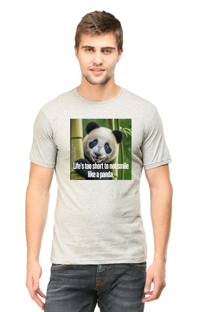 Smile Like A Panda Half Sleeve Tshirt