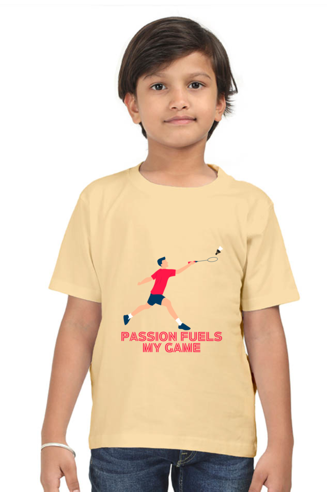 Passion Fuels My Game Kids Half Sleeve T-Shirt