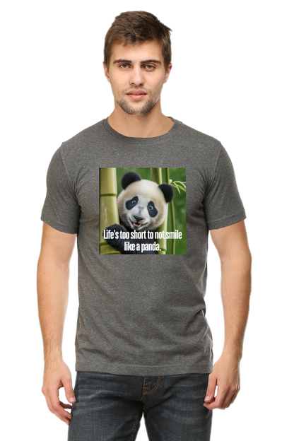 Smile Like A Panda Half Sleeve Tshirt