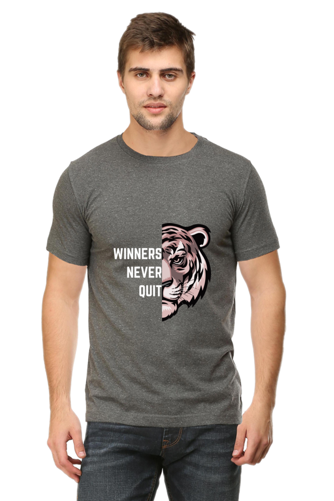 Roar of Resilience Winners Never Quit Half Sleeve T-Shirt