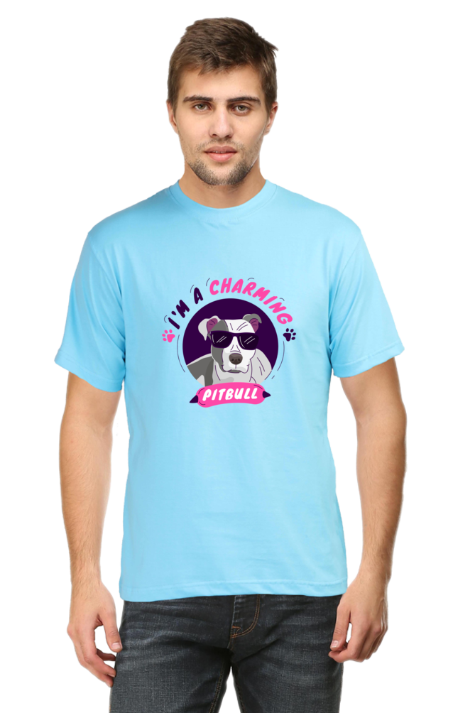 Charming Pitbull Half Sleeve T-Shirt