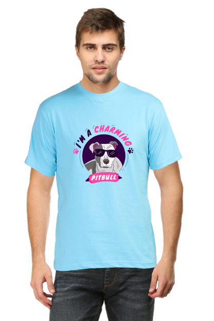 Charming Pitbull Half Sleeve T-Shirt