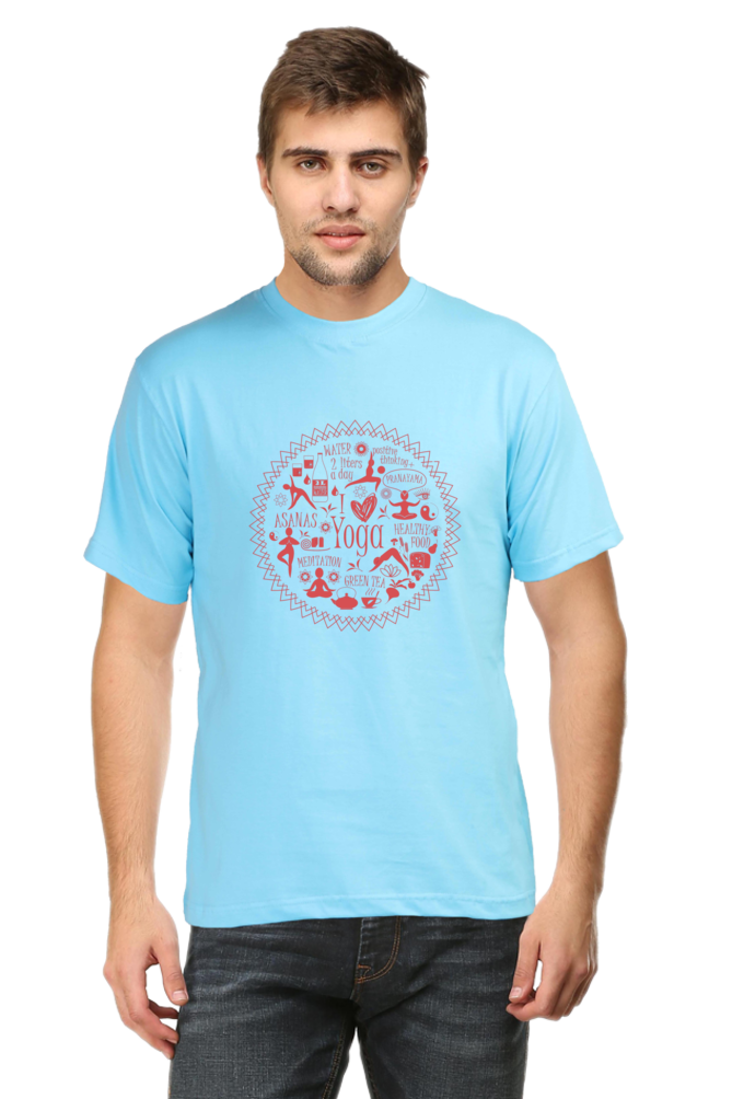 Yoga Asanas Half Sleeve T-Shirt