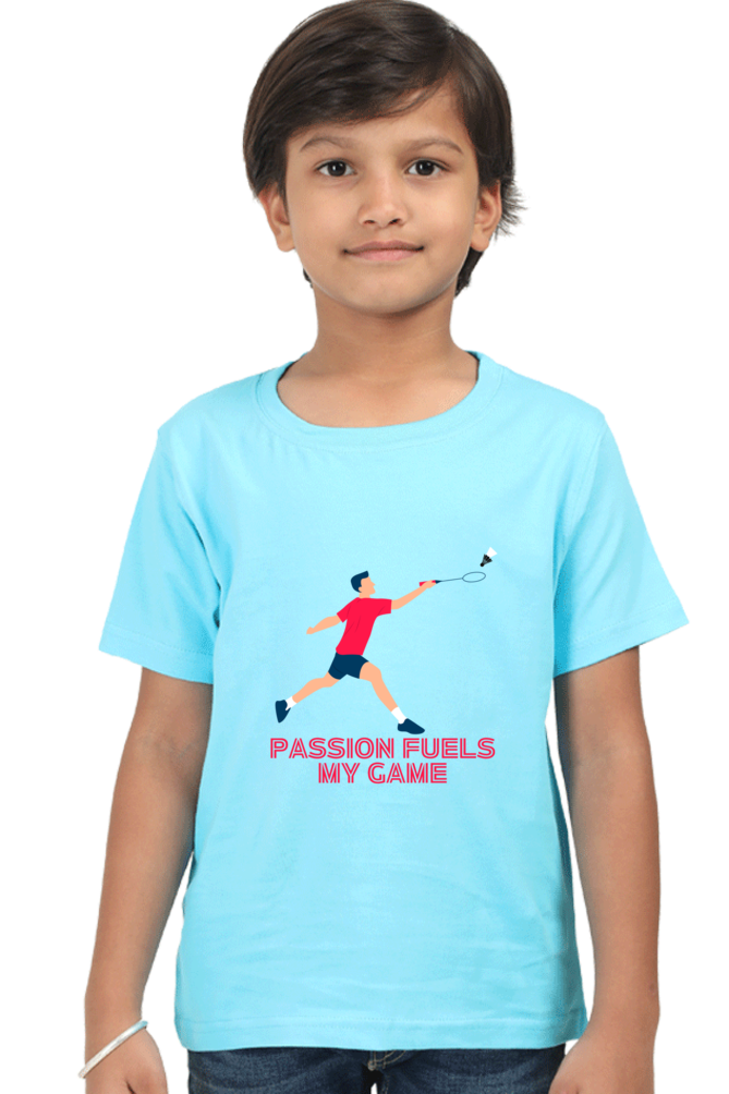 Passion Fuels My Game Kids Half Sleeve T-Shirt