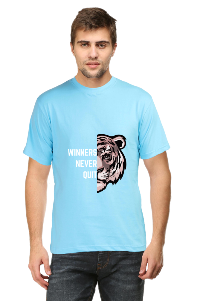 Roar of Resilience Winners Never Quit Half Sleeve T-Shirt