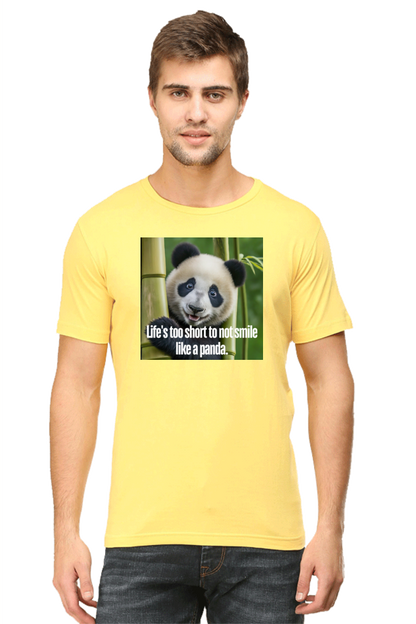 Smile Like A Panda Half Sleeve Tshirt