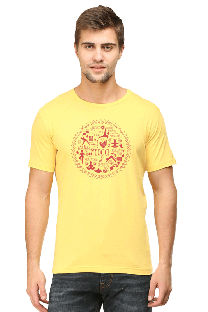 Yoga Asanas Half Sleeve T-Shirt