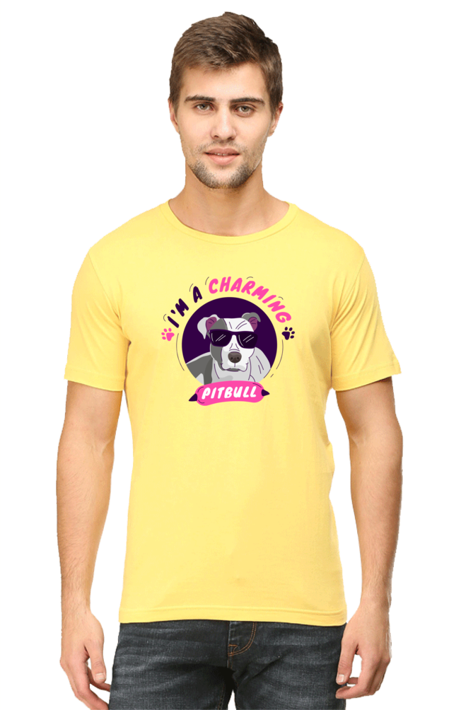 Charming Pitbull Half Sleeve T-Shirt