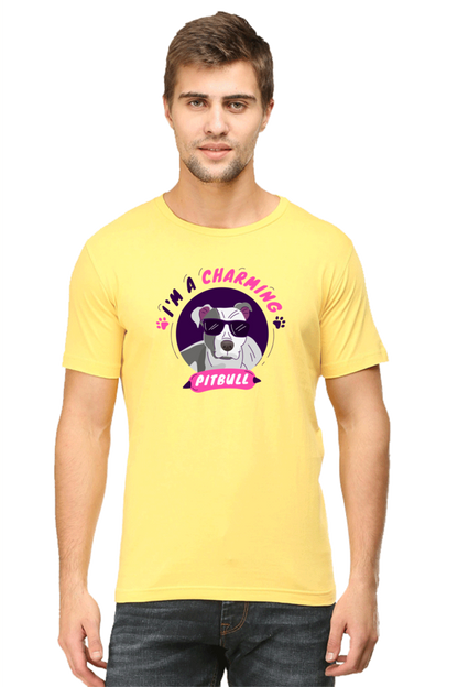 Charming Pitbull Half Sleeve T-Shirt