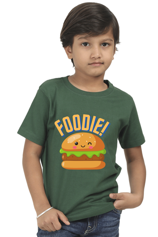 Burger Foodie Kids Half Sleeve T-Shirt