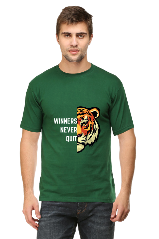 Tiger Spirit Collection Never Give Up Half Sleeve T-Shirt