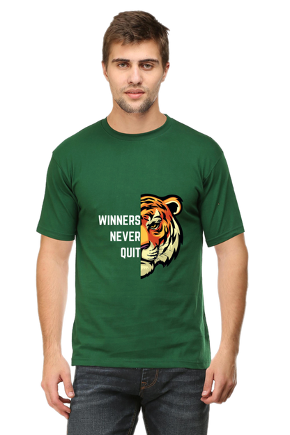 Tiger Spirit Collection Never Give Up Half Sleeve T-Shirt