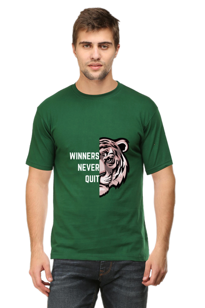 Roar of Resilience Winners Never Quit Half Sleeve T-Shirt