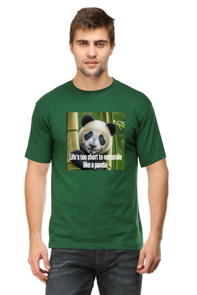 Smile Like A Panda Half Sleeve Tshirt