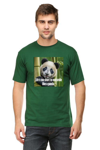 Smile Like A Panda Half Sleeve Tshirt